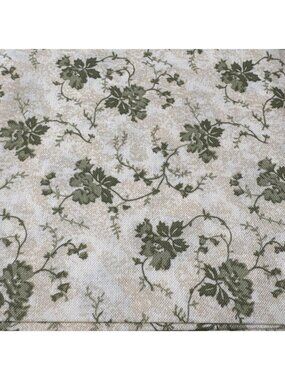 Green Floral Cotton Fat Quarter 18x22 Fabric Quilting Sewing